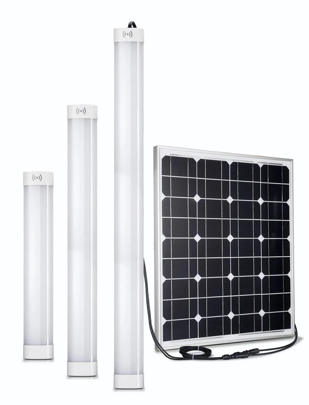Wholesales LED Lighting Solar Powered Tri-Proof Light 90cm Outdoor Batten Lamp with 80W Mono-Solar Panel System