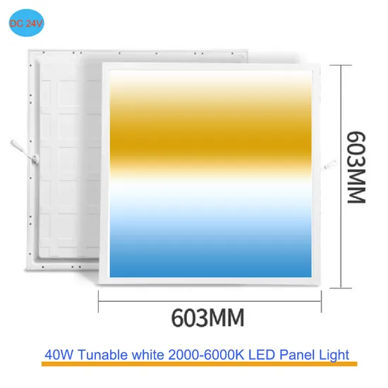 Shenzhen Benory Industry DC 24V 12W Square Tunable White Slim Panel Light for Knx Dali PWM Loxone Dimmable Smart Home 