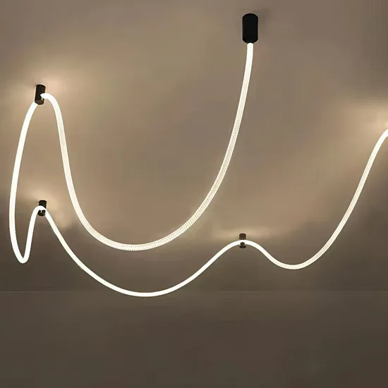 Modern Gold Iron Ceiling Pendant LED Linear Light Living Room/Bedroom/Island Indoor Decoration 