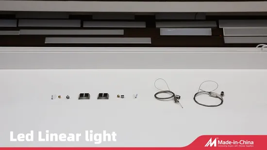 30W Customized Linkable Overhead Suspension Pendant Ceiling Hanging Office Panel Line Aluminum Profile LED Lighting Linear Light 