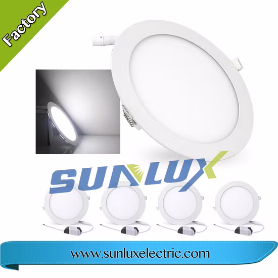 China Manufacture Round Squre Slim LED Panel Light 3W 6W 9W 12W 18W 24W 85V
